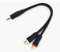 3.5座轉(zhuǎn)雙蓮花音頻線 YX-1353 3.5座轉(zhuǎn)雙蓮花音頻線 YX-1353